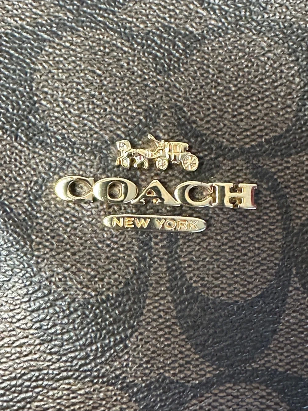 Coach brown signature